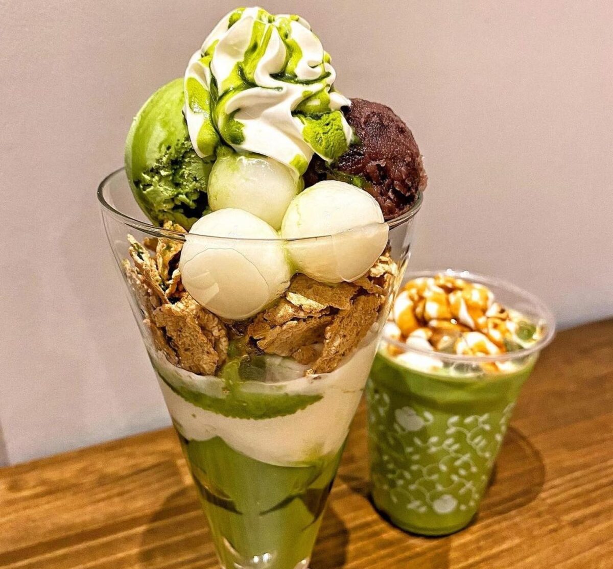 nana's green teaの抹茶白玉パフェ