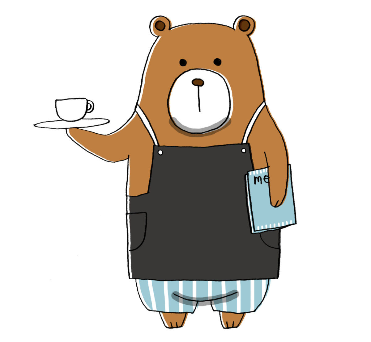 熊のカフェ店員のイメージ