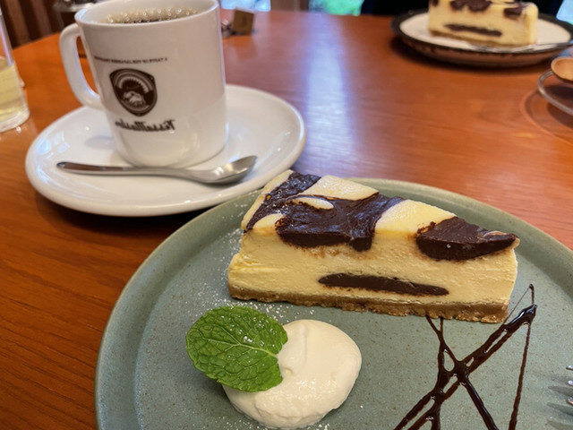 master-piece coffee kyotoのマーブルチョコチーズケーキ