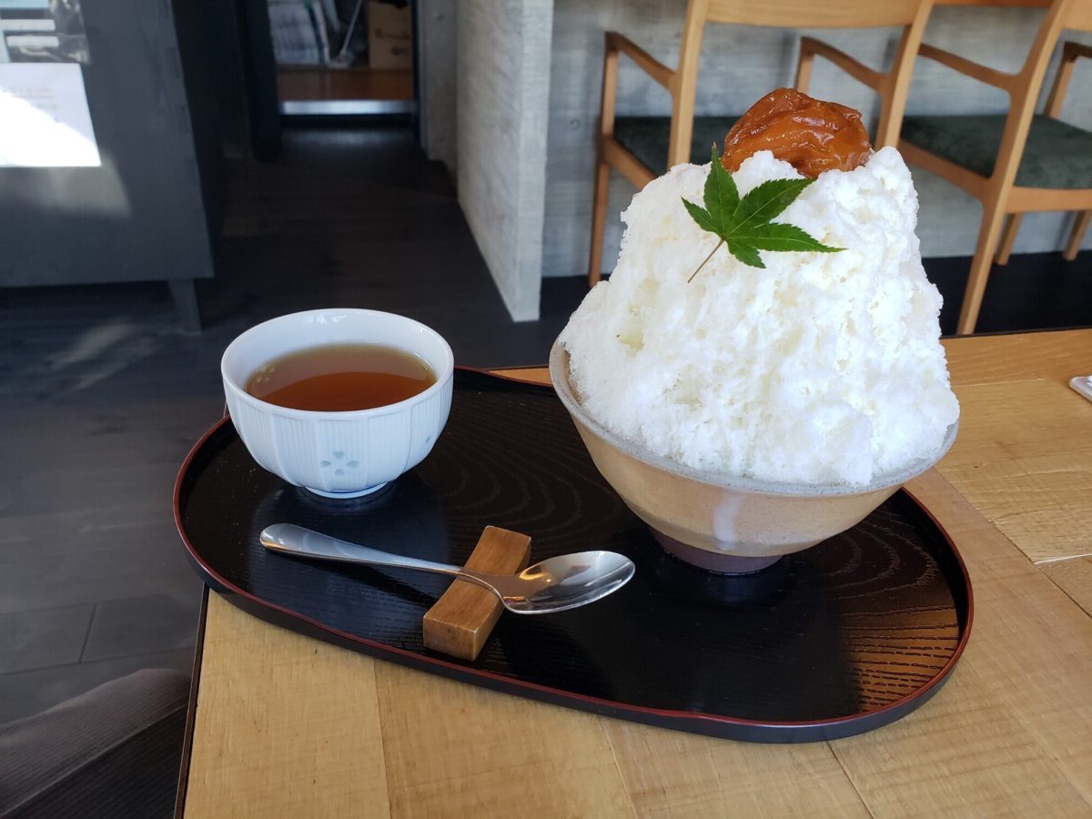 坊主カフェのかき氷の写真